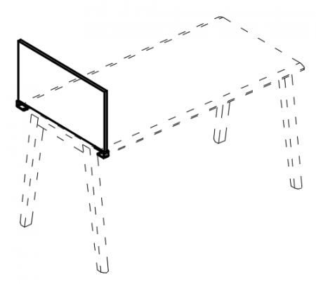 Экран настольный торцевой ДСП для стола 90