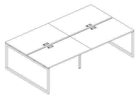 Рабочая станция на металлокаркасе QUATTRO (4х120)