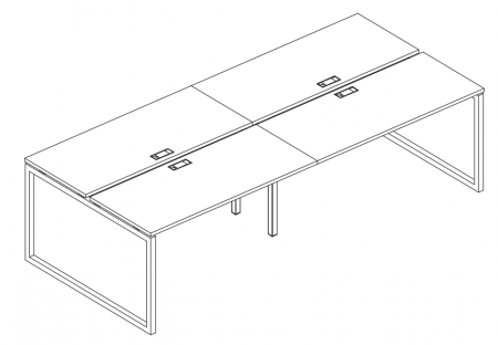 Рабочая станция на металлокаркасе QUATTRO (4х160)